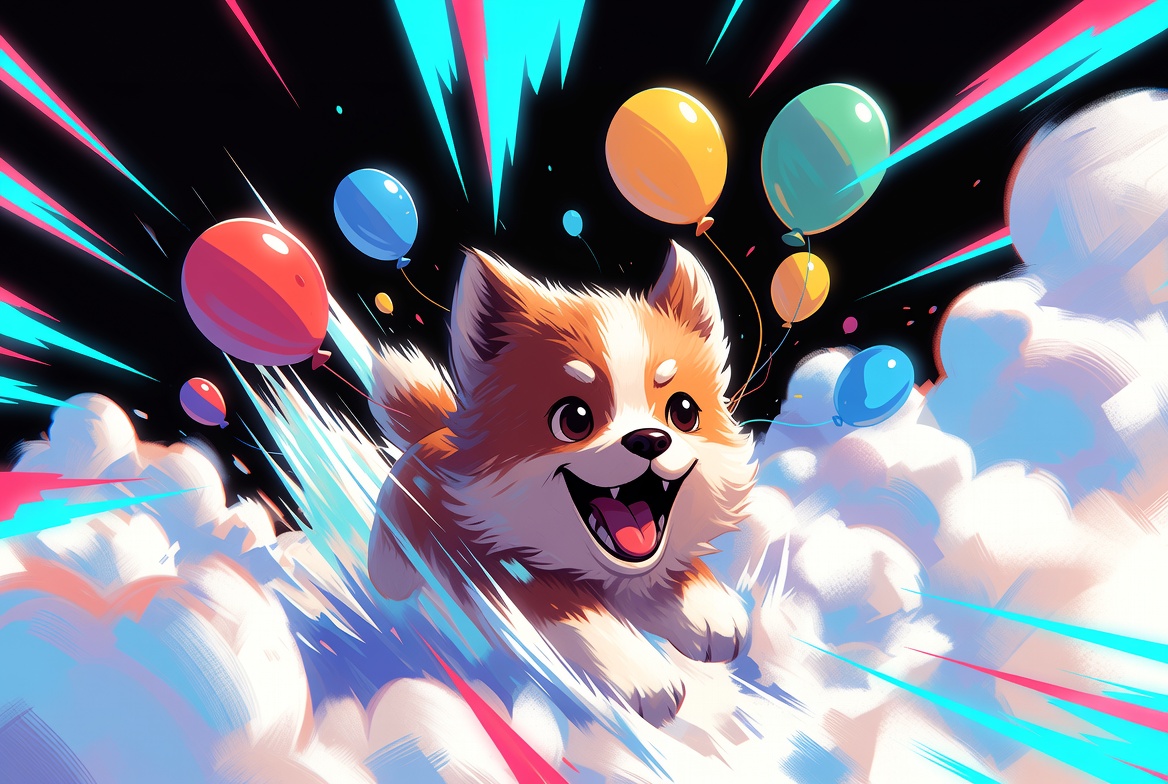 Doggy Balloon Rush Super - Hero Art